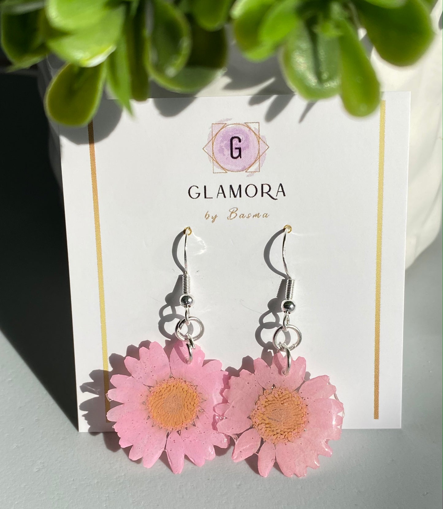 Rose Daisy Drop Earrings