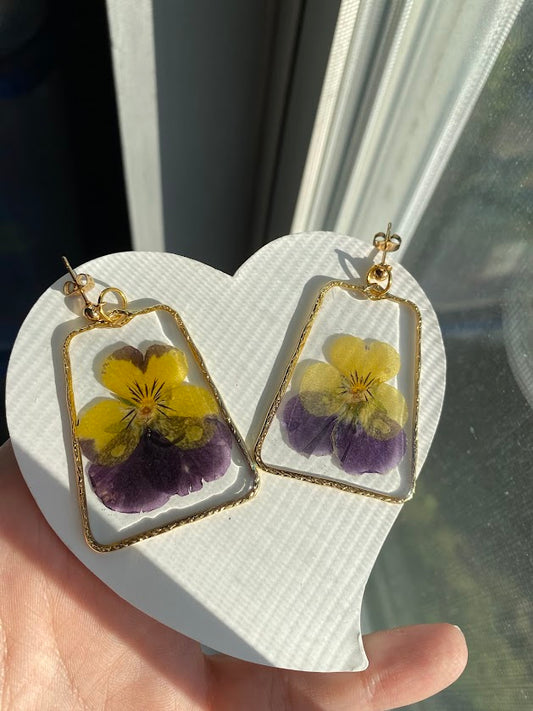 Pansies Earrings