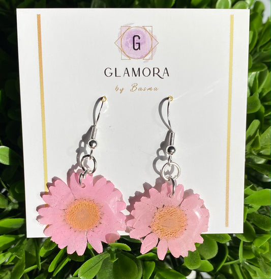Rose Daisy Drop Earrings