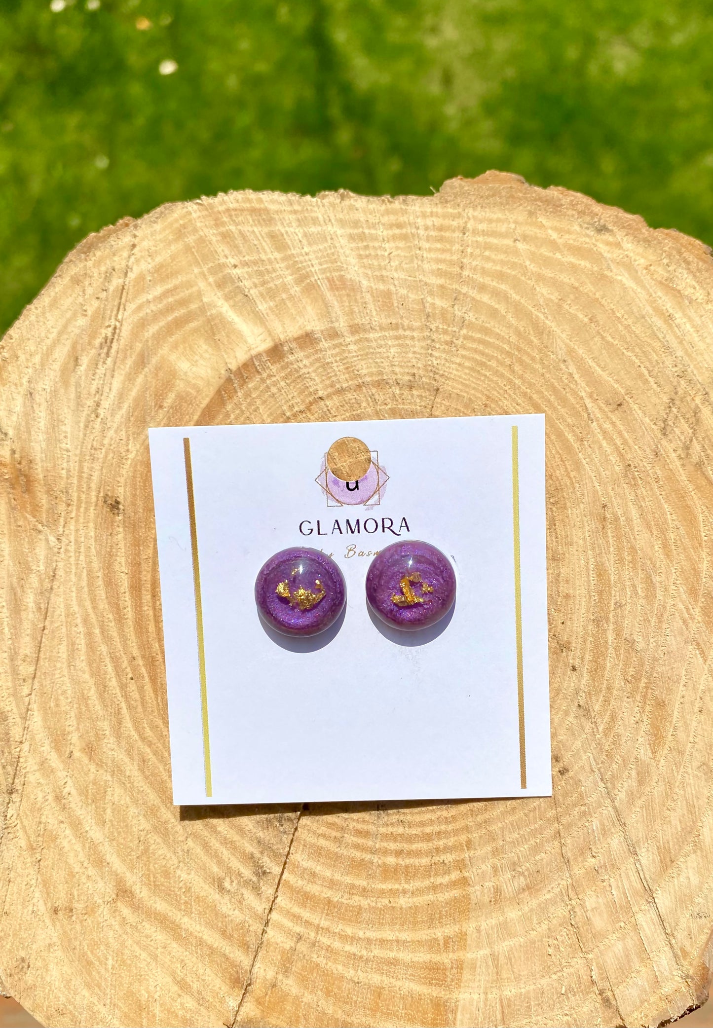 Violet Gleam Studs